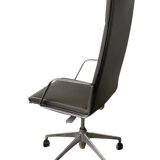 Set of Matteo Grassi designer armchairs – MIZAR Collection – Grey leather