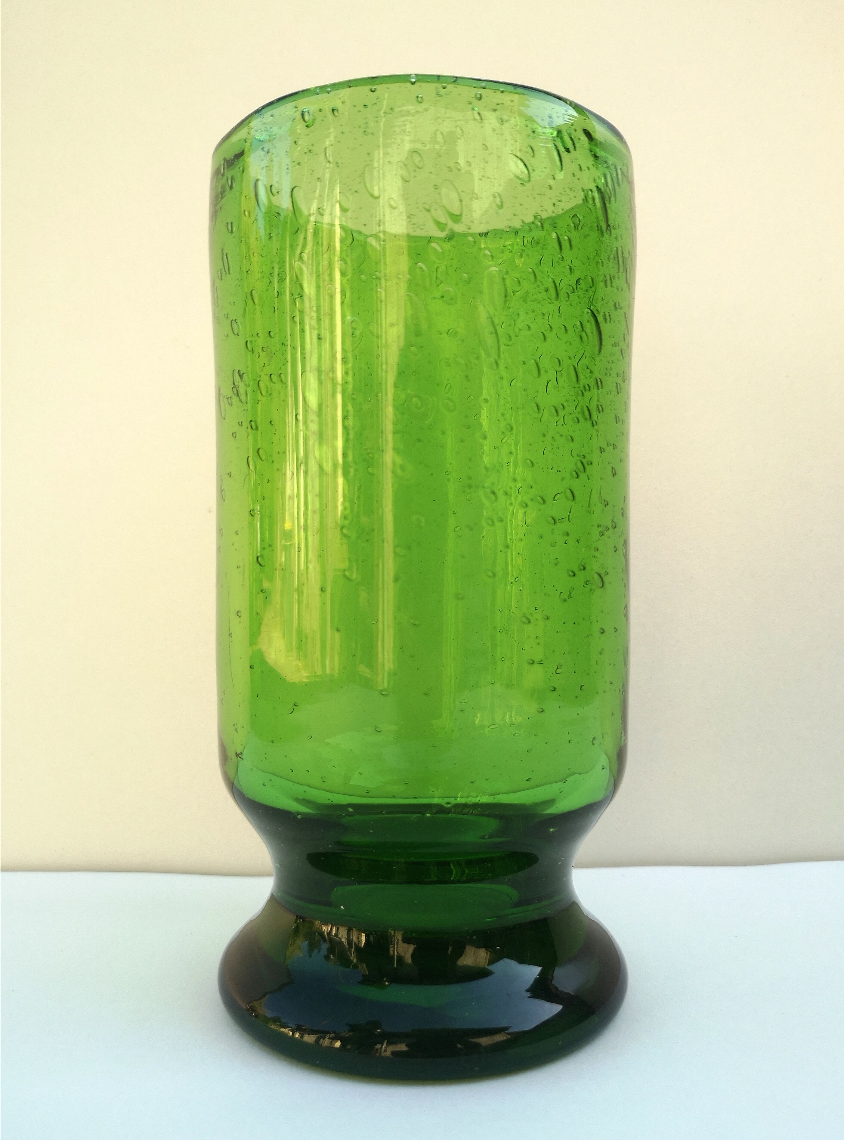 Vintage bubble glass vase