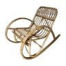 Vintage Rattan Rocking Chair for Children - 1960s