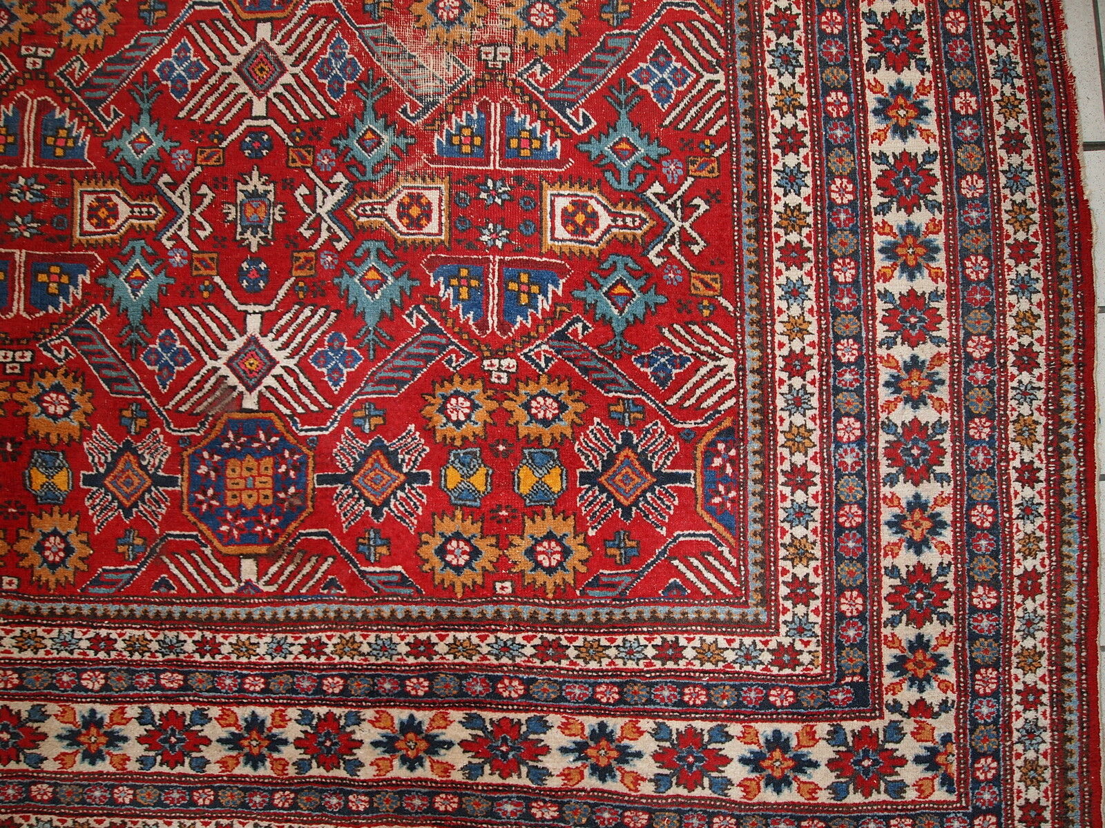 Tapis ancien persan dzhosagan fait main 267cm x 366cm, 1920s