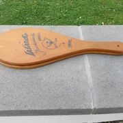 Pair of wooden "la cancha" snowshoes, Basque Country, Peleton, 1960