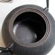Black cast iron teapot