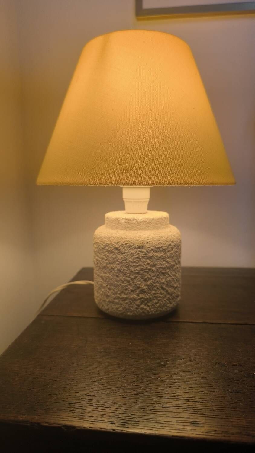 Small French lamp from the 1960s carved in stone