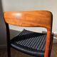 Paire de chaises Niels O. Møller modèle 75 – teck & cordage noir refait