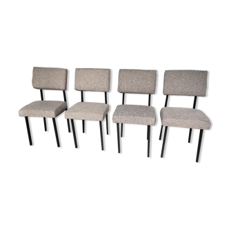 4 chaises vintage 1950
