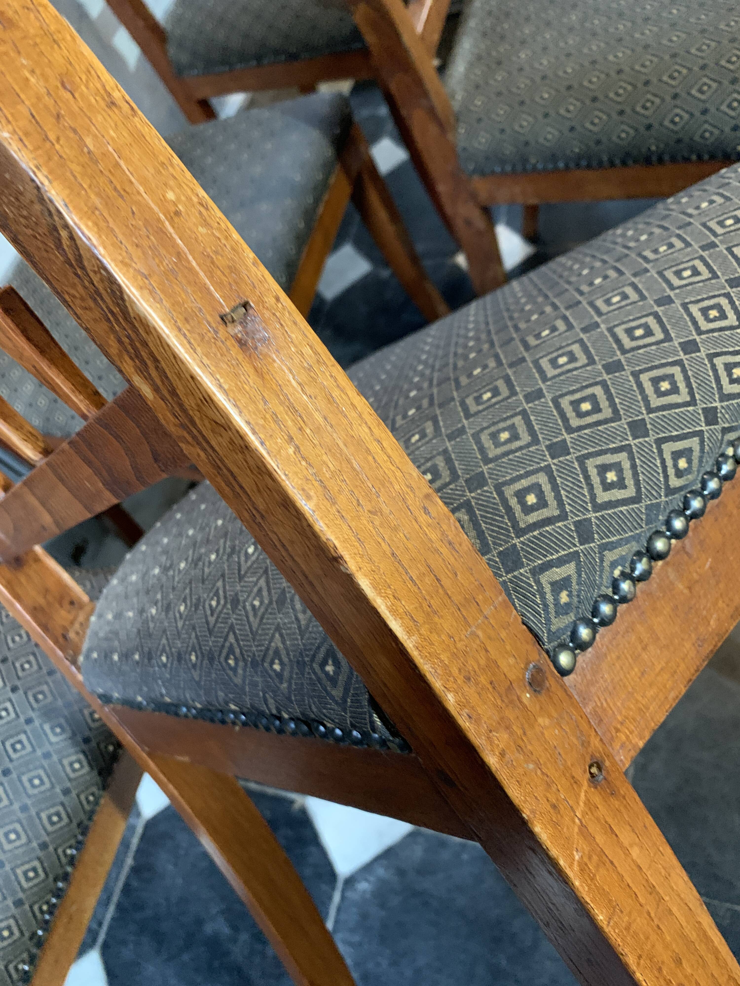 Series of 6 chairs at the etruscan directoire d'epoque in mahogany, 1800