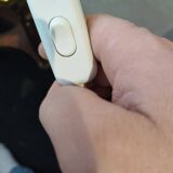 Lampe ancienne vintage métal chromé et bronze doré