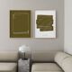 Pair of giclee prints, abstract wall art set of two, 50x70cm