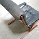 Siesta Scandinavian armchair in black leather by Ingmar Relling for Westnofa editions
