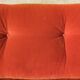 Set of three vintage armchairs. 1970s. Orange corduroy.