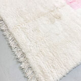 Moroccan Berber carpet Beni Ouarain ecru with colorful patterns 248x161cm