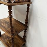 Napoleon III display stand in marquetry mahogany, 19th century.