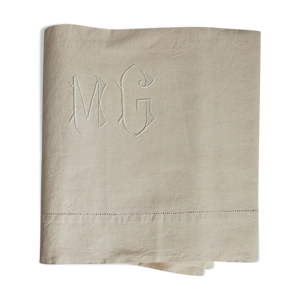 Drap lin monogramme MG