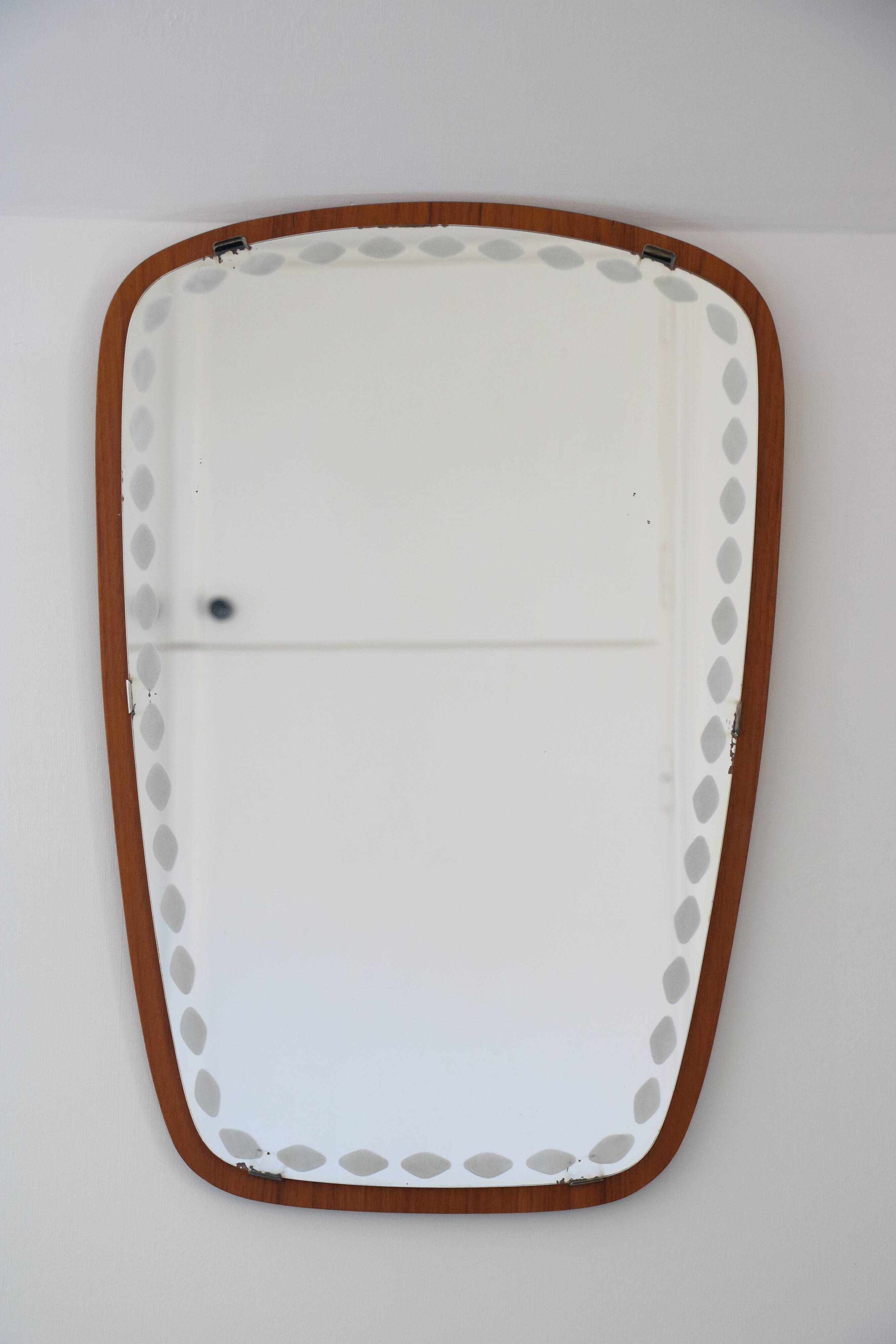 Teak mirror, Sweden, AB Nybrofabriken, Fröseke, 1960