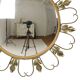 Vintage Fish Eye Convex Mirror Sunburst Witch Mirror Deknudt 46cm