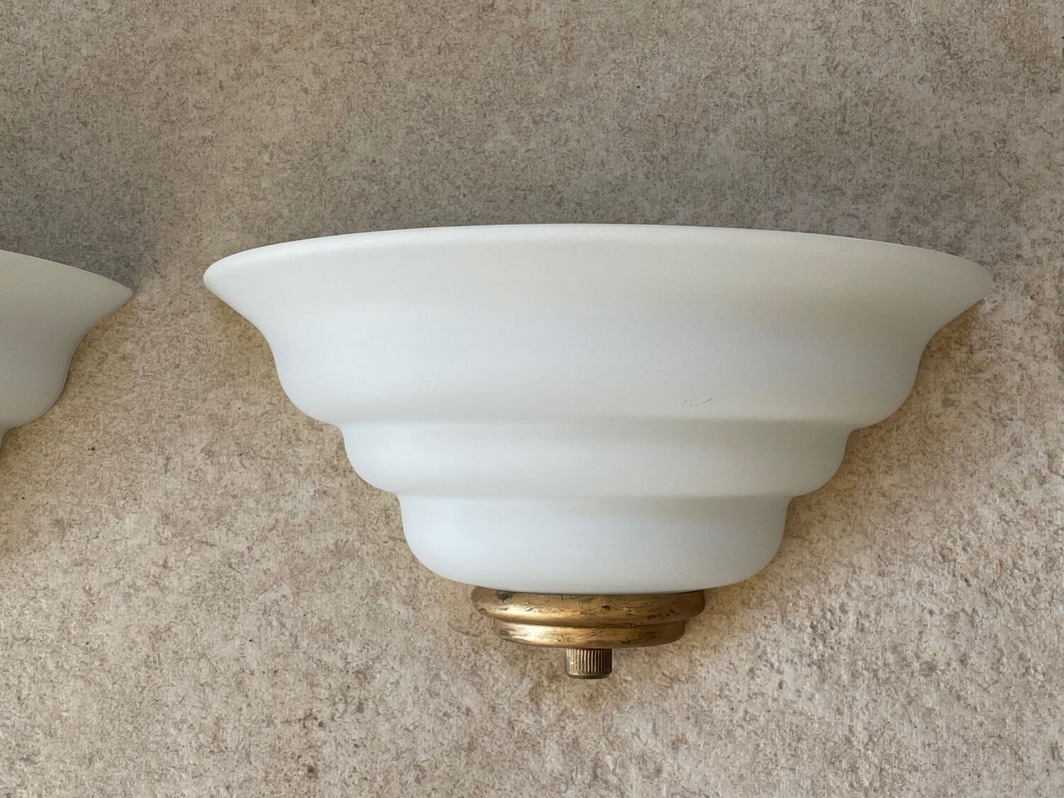 Pair of Vianne opaline wall lights