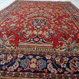 Handmade antique Persian Kashan rug 136cm x 201cm, 1910s