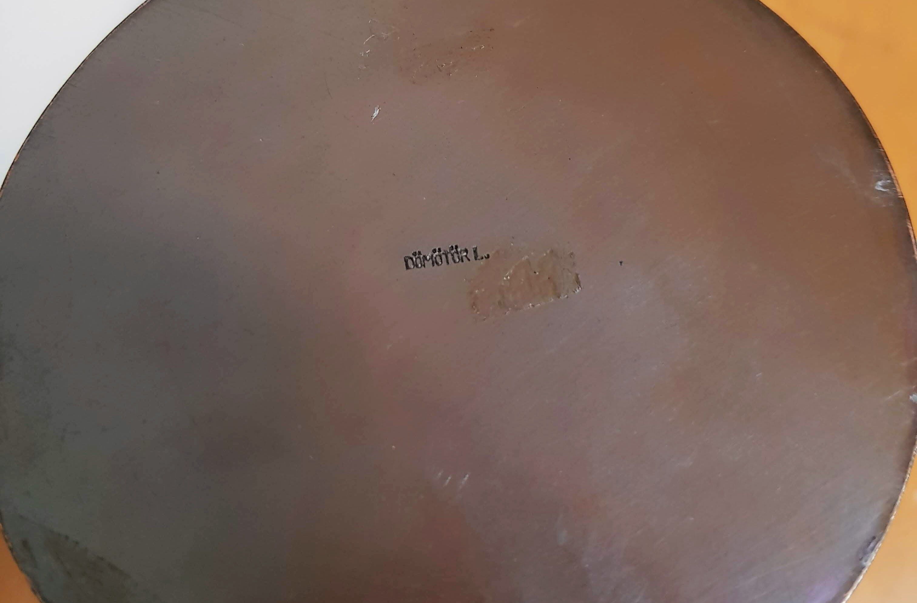 Brutalist Hammered Copper Vase by László Dömötör, Hungary, 1970s