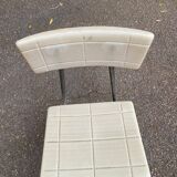 Children's chair, grey metal and beige plastic, 1970s