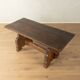Striking brutalist solid wood table, circa 1970