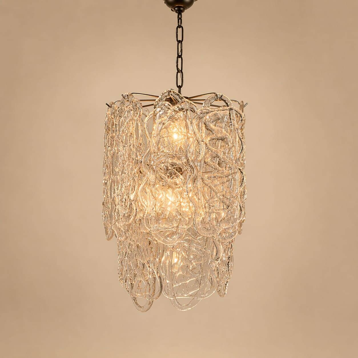 Spun sugar pendant by Vistosi for Mazzega, 1960s