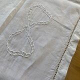 Embroidered linen tablecloth
