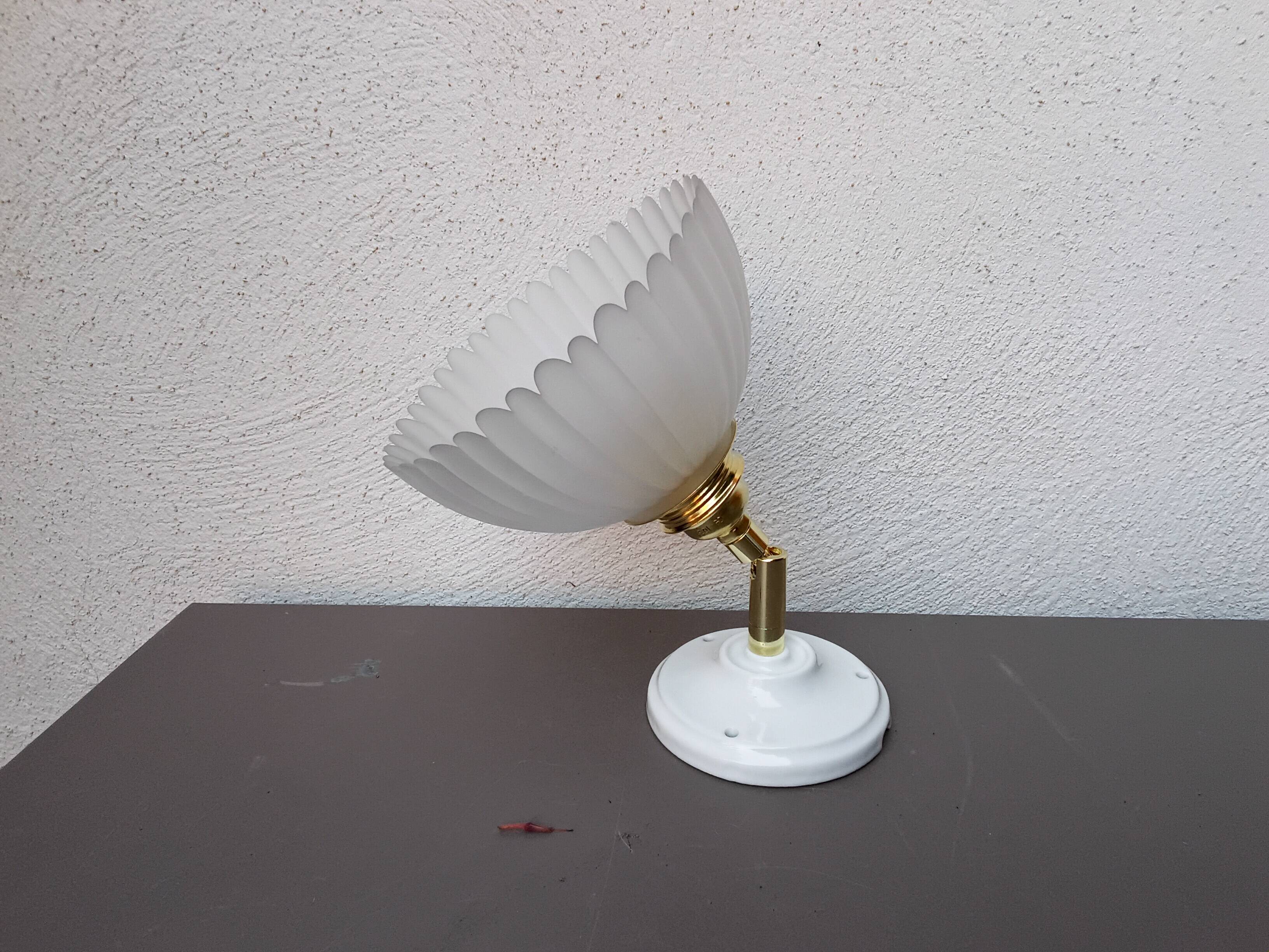 Vintage frosted glass wall light