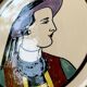 Octagonal plate from Quimper pottery - HB Henriot - Breton character