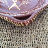 5 flat plates in glazed terracotta