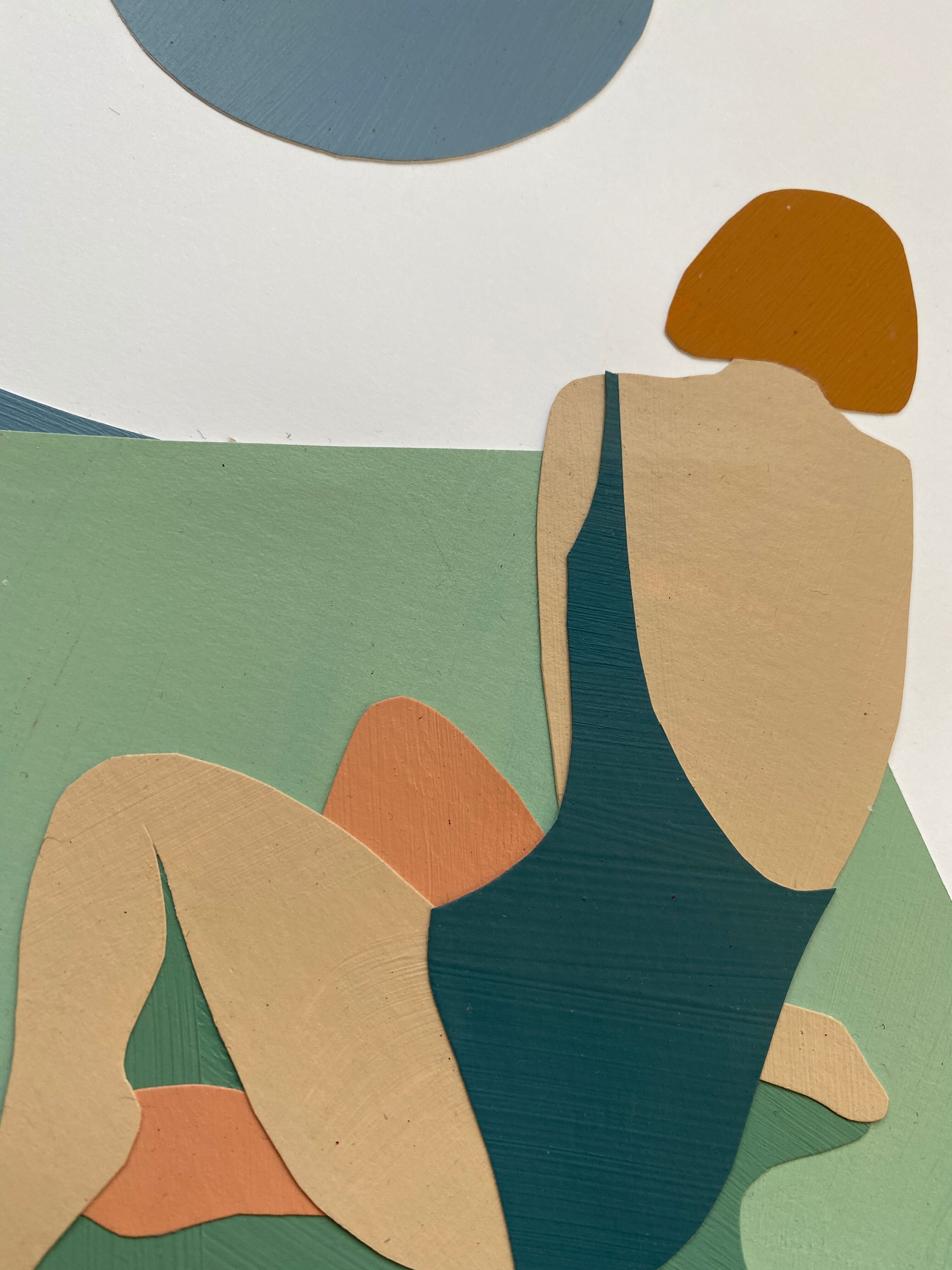 Ginger - Original Collage painting A4