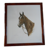 Portrait of a horse lithograph by jean rivet