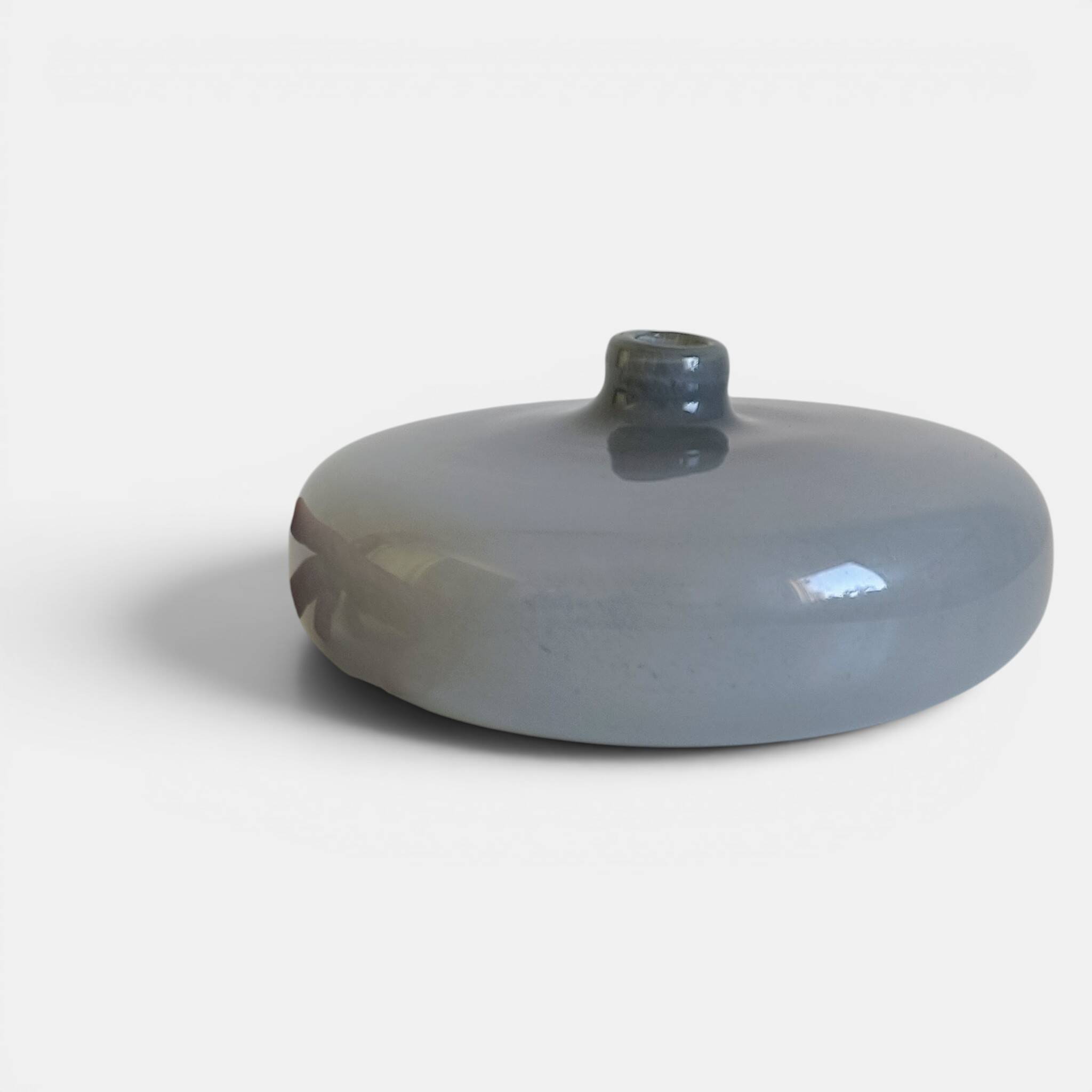 Vase en verre fumé Murano italien moderne / minimaliste, Italie, années 1970