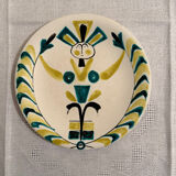 Plates and dish signed by Roger Capron, Vallauris.