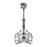Art Nouveau Wrought iron tripod floor candlestick