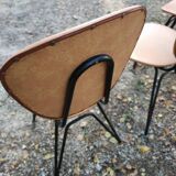 4 vintage faux leather chairs