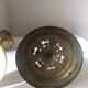 Pair of Vintage Gold-Plated Brass Metal Candlesticks