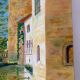 Reflets du château, huile sur toile, signé P.V. Sabatier 1940