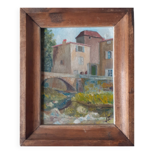 Petit tableau ''Bâtisse - bord