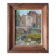 Small painting "Building on the edge of the torrent"