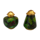 Salt and pepper shaker in partitioned enamels