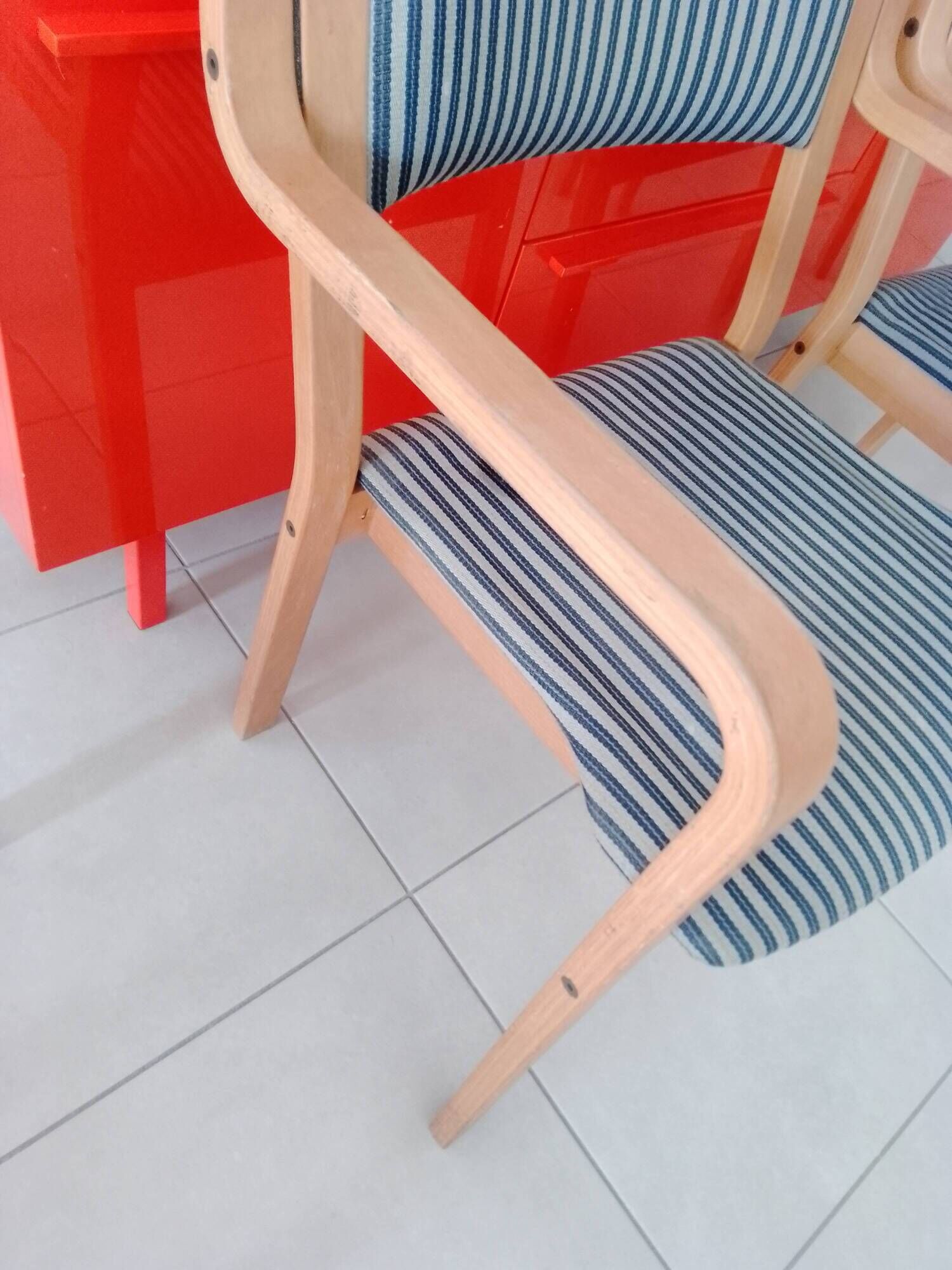 Set of 4 Scandinavian chairs Sweden Skandi Form 1981