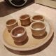 Mini iridescent vintage stoneware mugs