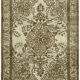 Handmade Turkish Unique 1980s 284 cm x 383 cm Beige Wool Carpet