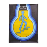 Vintage poster INRS 1982 graphics Chadebec