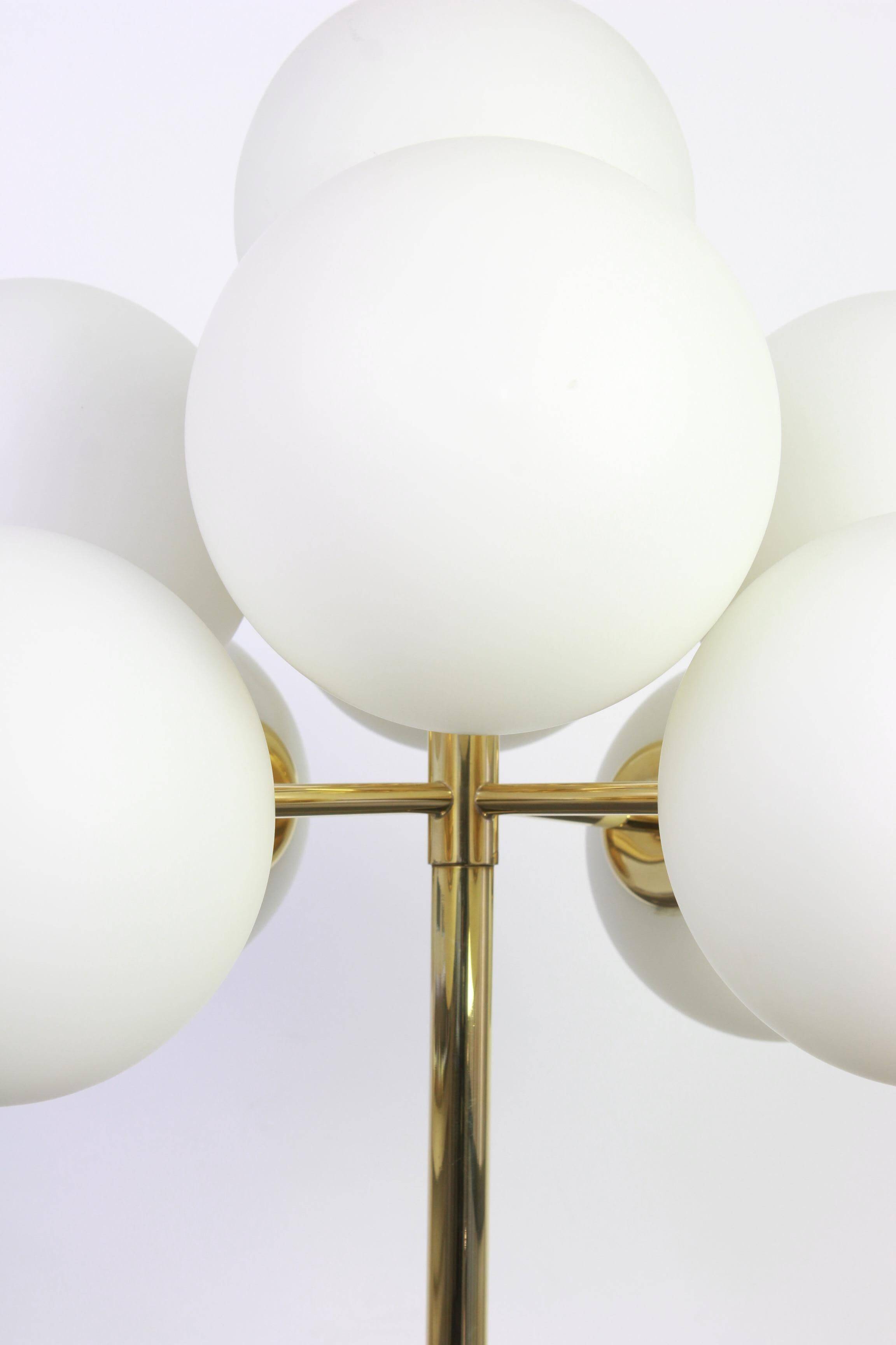 Atomic brass table lamp, Switzerland, 1960s