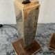 Pair of Hollywood Regency brass table lamps from the 1970s.
