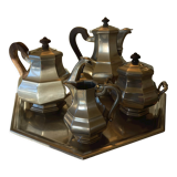 Pewter coffee and tea service
