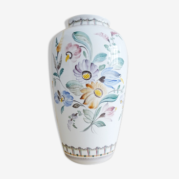 Vase au sol Gmundner Keramik avec décor floral