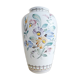 Gmundner Keramik floor vase with floral decor