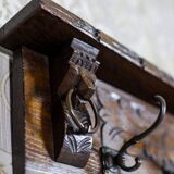 Antique Oak Coat Rack, 1890s
